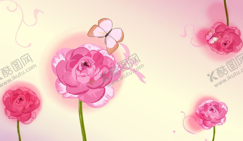 编号：44417209140511028182【酷图网】源文件下载-玫瑰花爱情礼品嗲包装纸