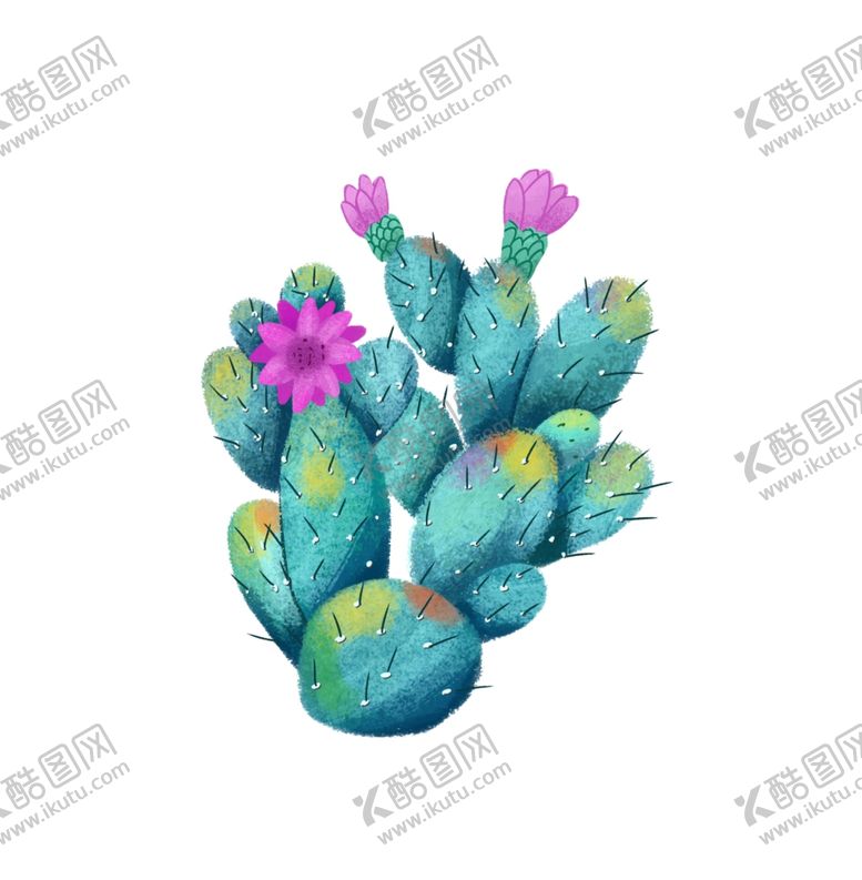 编号：94388304060340546857【酷图网】源文件下载-插画植物仙人掌扁平