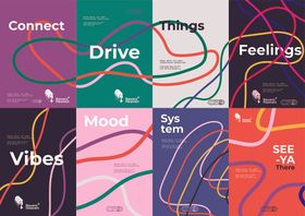 多彩创意英文单词艺术海报