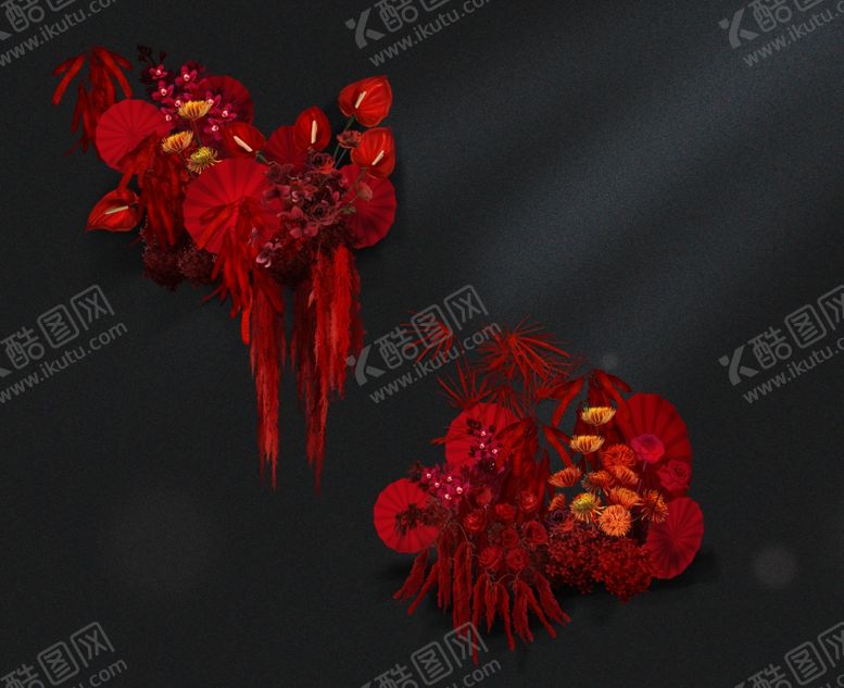 编号：47130602270224104402【酷图网】源文件下载-红色花艺