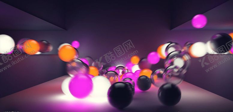 编号：10341304221151227760【酷图网】源文件下载-C4D模型动画球进入室内