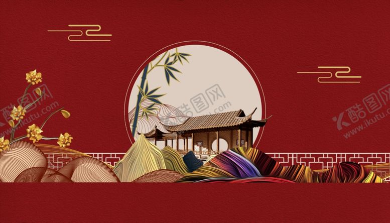 编号：51920506260152469832【酷图网】源文件下载-地产古风国风意境背景素材