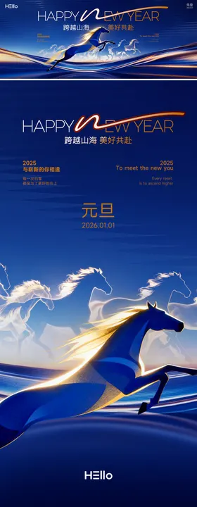 元旦活动海报展板