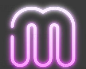 霓虹灯字母M