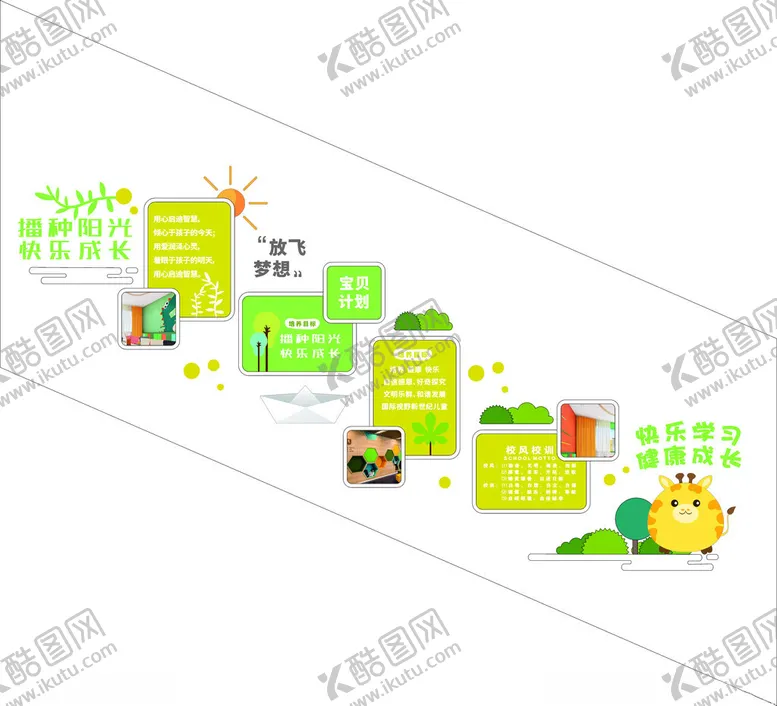 编号：23218803090349569737【酷图网】源文件下载-幼儿园楼梯文化