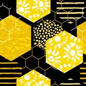 几何花边花纹四方连续设计
