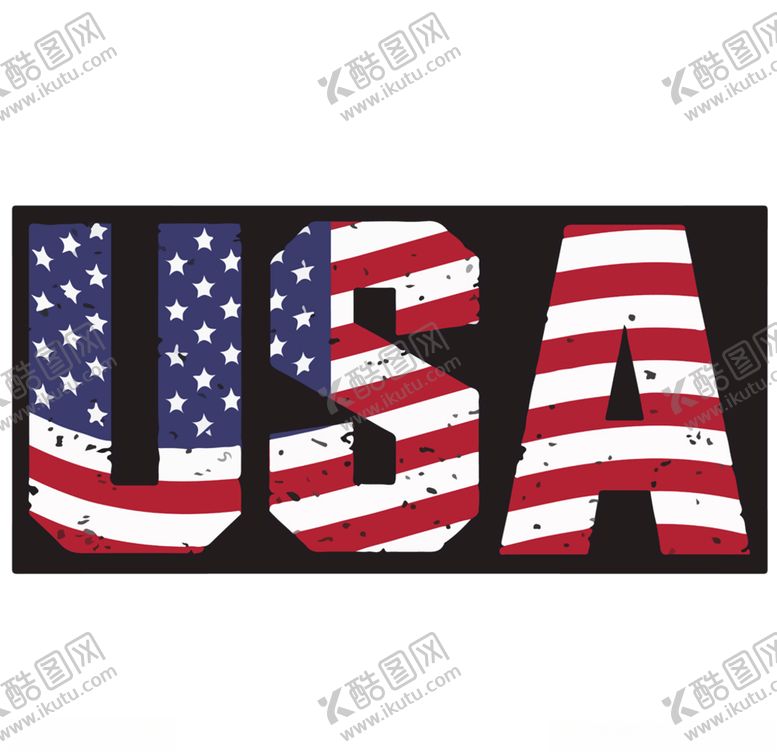 编号：39412104162223063744【酷图网】源文件下载-USA卡通印花图案