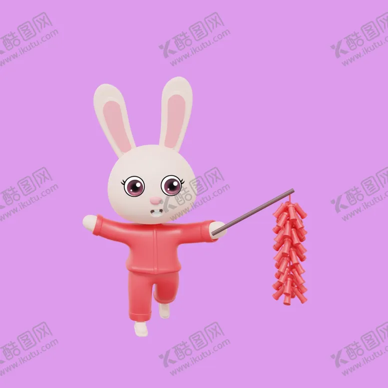 编号：64942201192208425236【酷图网】源文件下载-3D动画兔子