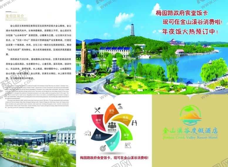 编号：49220306300605161099【酷图网】源文件下载-度假酒店三折页