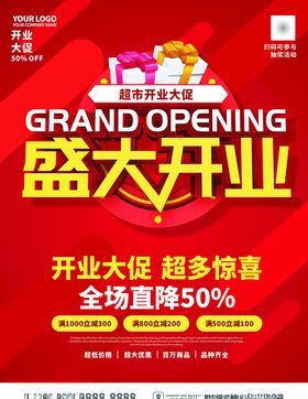 房地产金融盛大开业海报