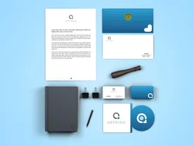 VI样机纸张logo贴图办公信件物料vi