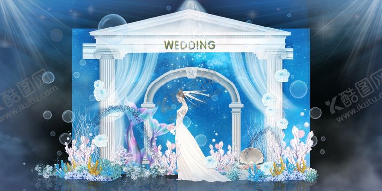 编号：50011809290813127932【酷图网】源文件下载-蓝色婚礼