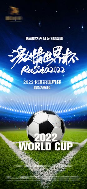 2022卡塔尔世界杯足球赛事海报