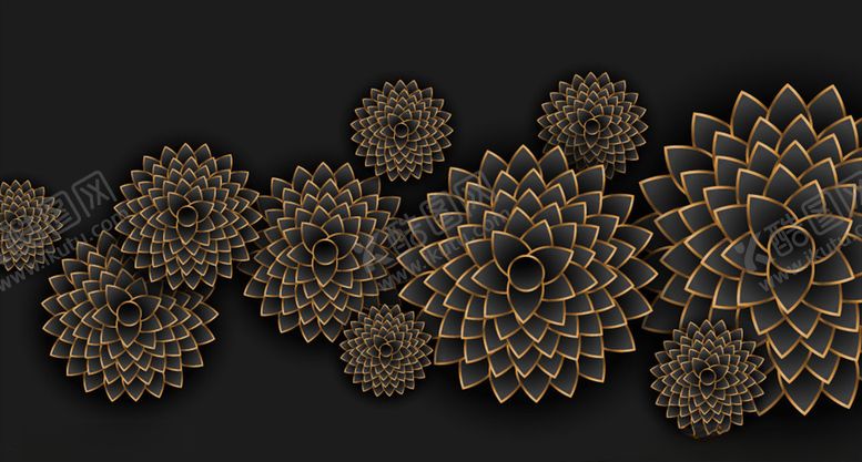 编号：28720810170600406569【酷图网】源文件下载-抽象华丽花朵