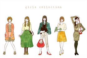 彩绘时尚女性