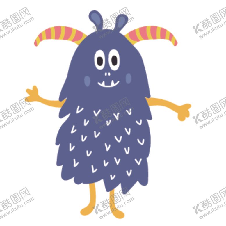 编号：15345907090910403541【酷图网】源文件下载-卡通小怪物插画