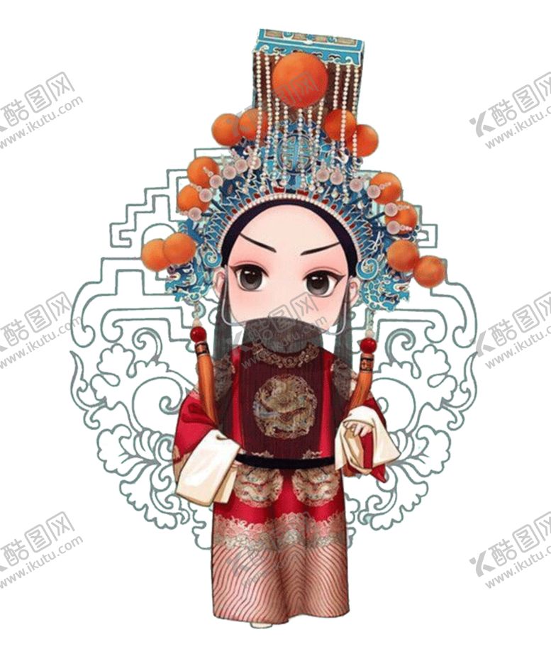 编号：32008612301636246252【酷图网】源文件下载-戏曲人物PNG 戏曲元素 京剧