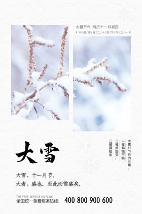 大雪海报日签