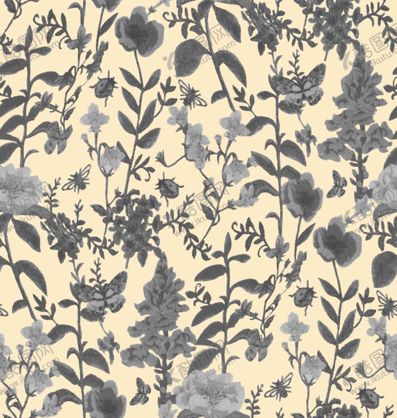 编号：40587204012335037261【酷图网】源文件下载-花卉植物水彩无缝图案