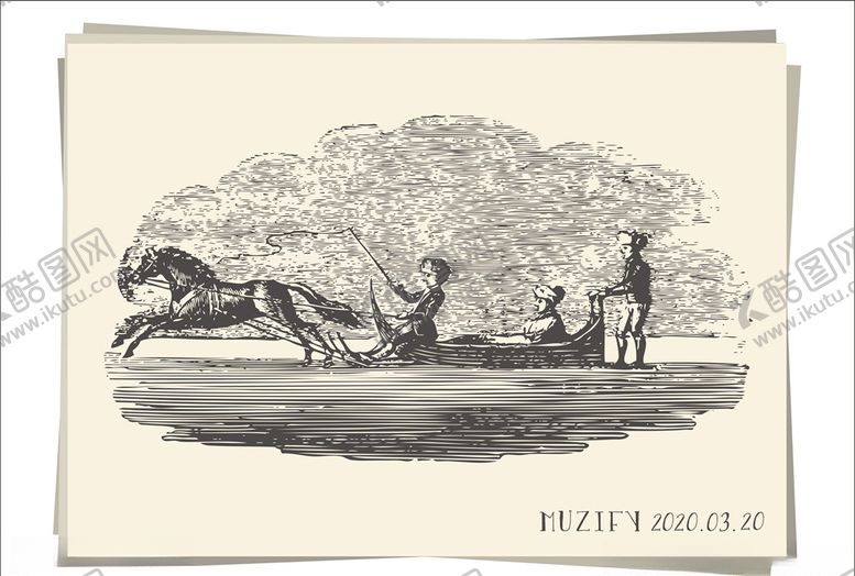 编号：16177509231111345970【酷图网】源文件下载-驾雪橇车的男子