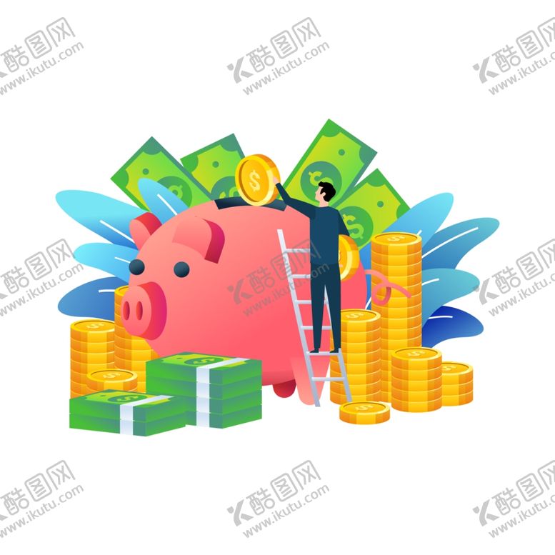 编号：31922610210403469072【酷图网】源文件下载-简约扁平创意金融保险理财