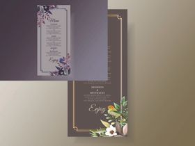 花卉邀请卡美丽的生日小册子明亮创意
