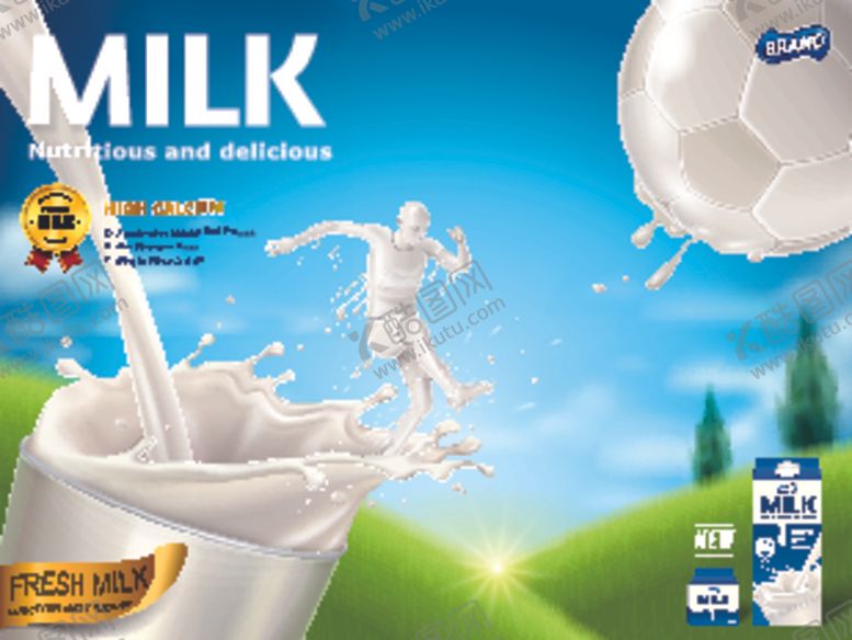 编号：12571804030449121564【酷图网】源文件下载-活力牛奶