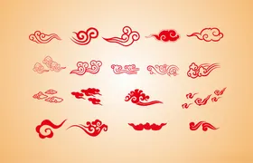 祥云底纹中式样中国样传统饰