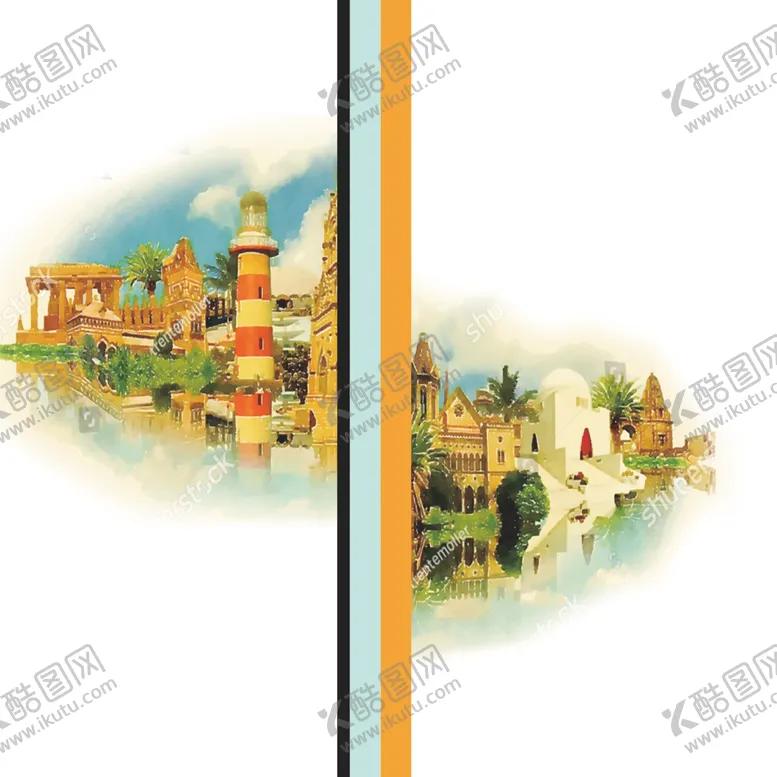 编号：47289206281656292102【酷图网】源文件下载-数码印花大牌线条建筑欧式