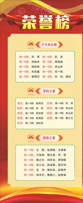 荣誉墙喜报