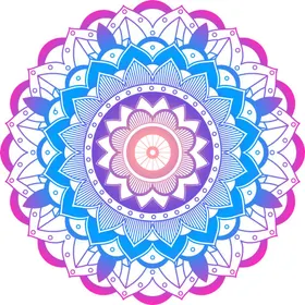 彩色复古花纹