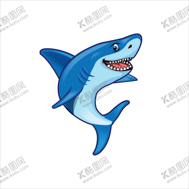 编号：39084109152107329025【酷图网】源文件下载-卡通鲨鱼logo鱼鳍