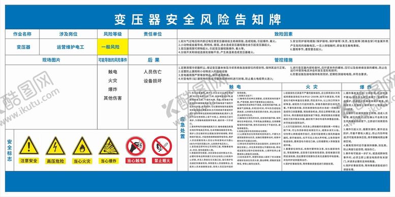 编号：56024511020817435028【酷图网】源文件下载-变压器告知牌