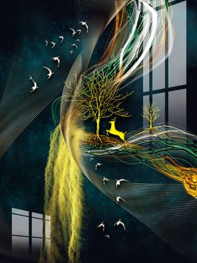 金箔室内装饰画