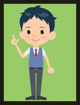 手绘男人男孩