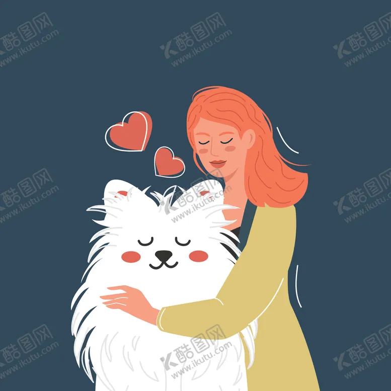 编号：22526101271744221950【酷图网】源文件下载-卡通萨摩耶