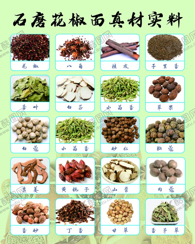 编号：64179809300449470369【酷图网】源文件下载-香辛料菜单