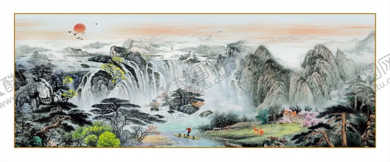 编号：76746310042103217687【酷图网】源文件下载-山水画