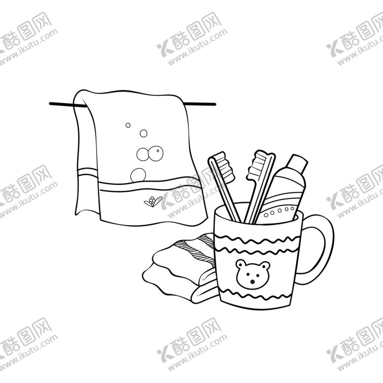 编号：45341907071315532838【酷图网】源文件下载-线稿素材文字文具小物品