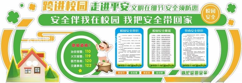 编号：68685912211841415440【酷图网】源文件下载-校园安全文化墙