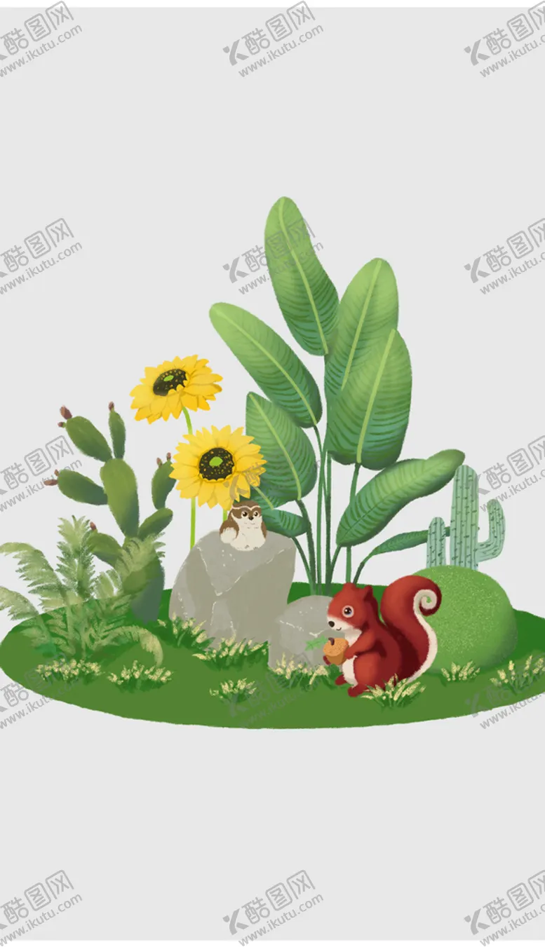 编号：72015212210124382873【酷图网】源文件下载-植物景观插画
