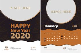 2020年台历12月