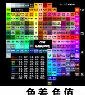 CMYK色卡色值