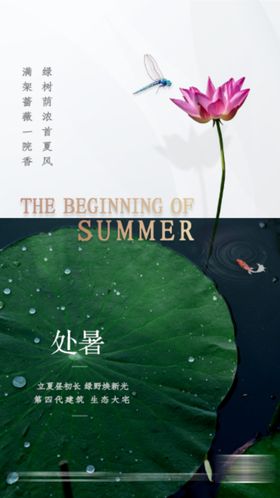 24地产大暑节气微信海报