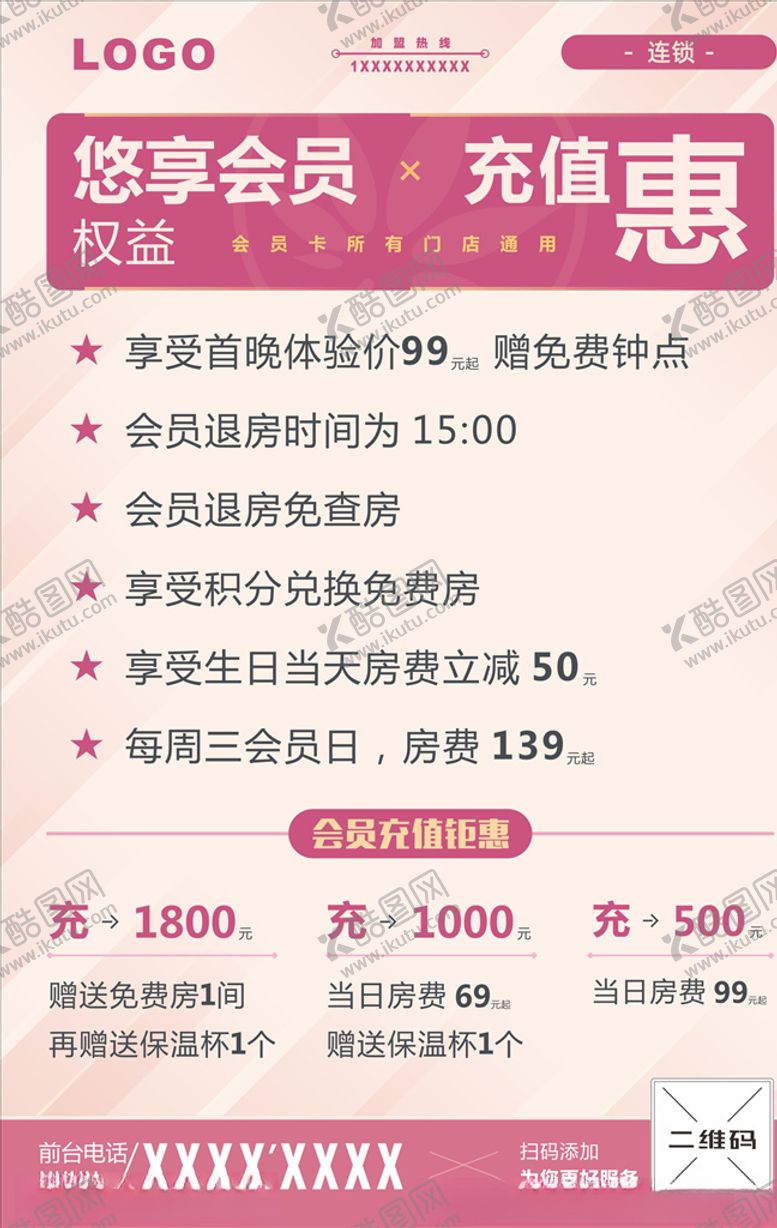 编号：61422303221937407730【酷图网】源文件下载-会员充值优惠权益海报