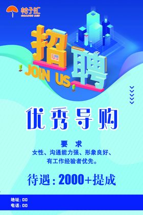 导购招聘海报