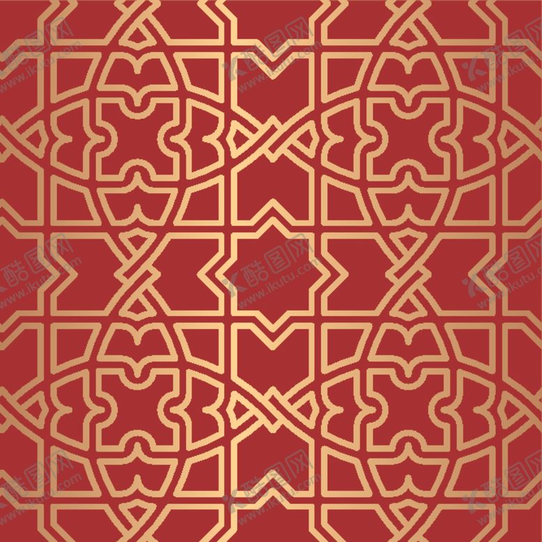 编号：93713309252017139084【酷图网】源文件下载-奢华风格的金色东方无缝图案