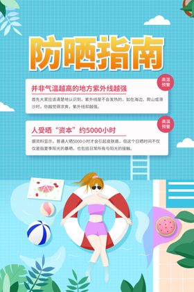 防暑防晒公益活动宣传海报素材