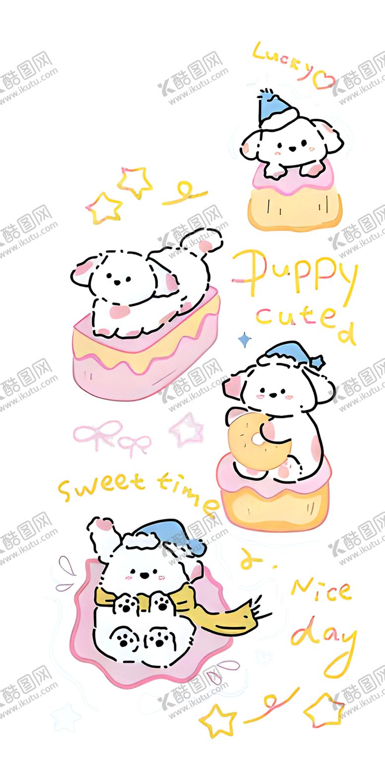 编号：62804301150854234977【酷图网】源文件下载-蛋糕小狗