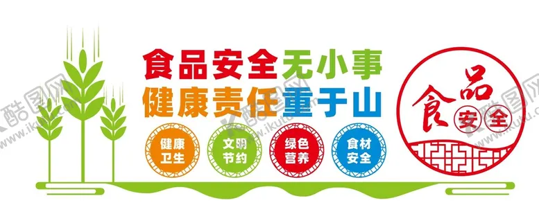 编号：63418009140711194279【酷图网】源文件下载-食品安全文化墙餐厅形象墙餐厅走廊